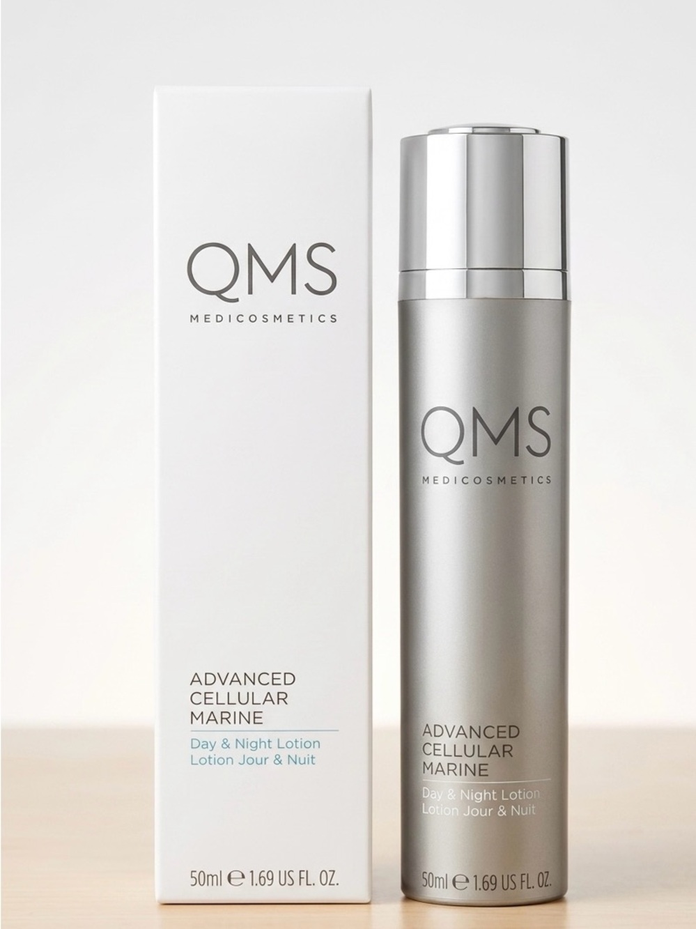 QMS Advanced Cellular Marine Day + Night Lotion Face Moisturizer 1.69 fl oz